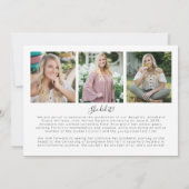 Photo Collage Purple Graduation 案内状 (裏面)