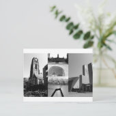Photo collage Rotterdam 1 in black and white ポストカード (スタンド正面)
