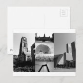 Photo collage Rotterdam 1 in black and white ポストカード (正面/裏面)