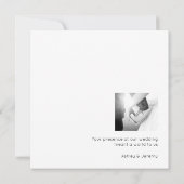 Photo Collage Sageエレガントの結婚サンキューカード 招待状 (裏面)