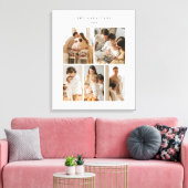 Photo Collage Simple Elegant Modern キャンバスプリント (インサイチュ (リビング))
