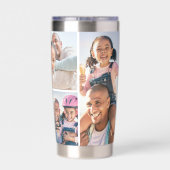 Photo Collage Simple Elegant Picture 保温保冷タンブラー (背面)