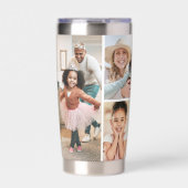 Photo Collage Simple Elegant Picture 保温保冷タンブラー (正面)