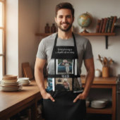 Photo Collage Travel Memory Black Cooking Apron エプロン