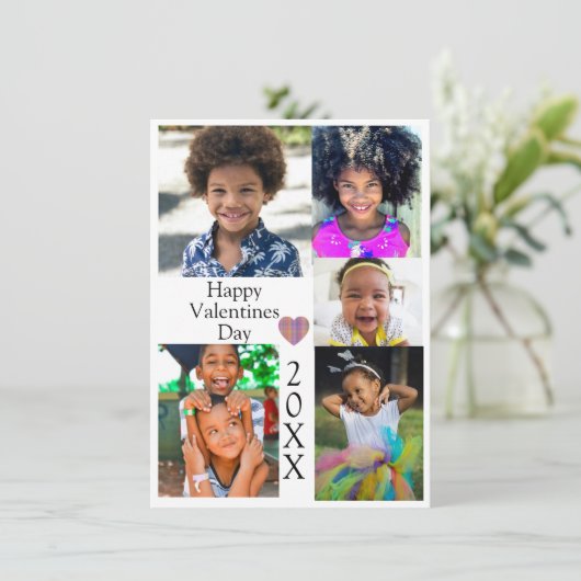 Photo Collage Valentines Heart Custom Year (スタンド正面)