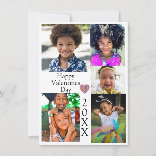 Photo Collage Valentines Heart Custom Year (正面)