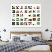 PHOTO COLLAGE WALL ART -34正方形フォトインスタグラム キャンバスプリント (インサイチュ (寝室))