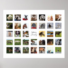 PHOTO COLLAGE WALL ART -34正方形フォトインスタグラム ポスター