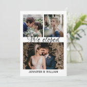 Photo Collage We Eloped 結婚の発表 招待状 (スタンド正面)