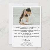 Photo Collage We Eloped 結婚の発表 招待状 (裏面)