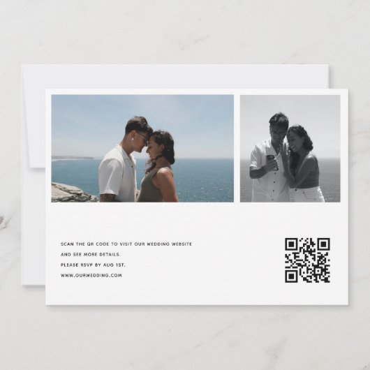 Photo Collage Wedding | Qr Code Invitations 招待状 (裏面)