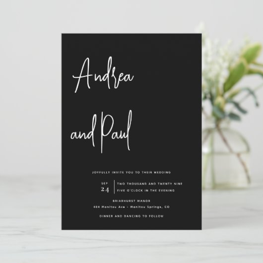 Photo Collage Wedding | Qr Code Invitations 招待状 (スタンド正面)