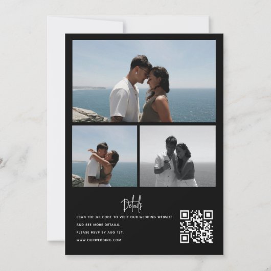Photo Collage Wedding | Qr Code Invitations 招待状 (裏面)