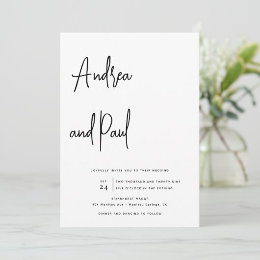 Photo Collage Wedding | Qr Code Invitations 招待状 (スタンド正面)