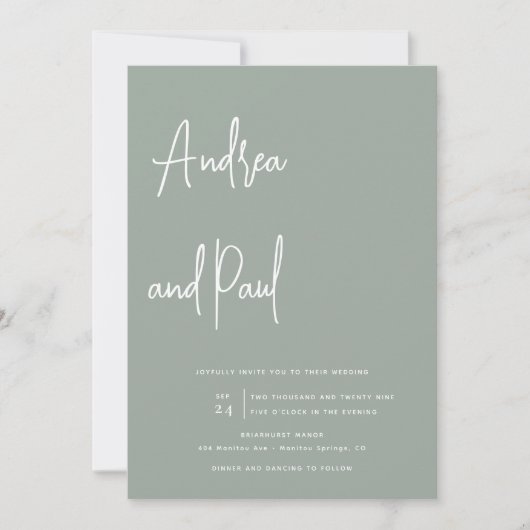 Photo Collage Wedding | Qr Code Invitations 招待状 (正面)