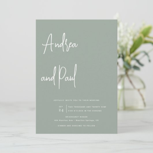 Photo Collage Wedding | Qr Code Invitations 招待状 (スタンド正面)