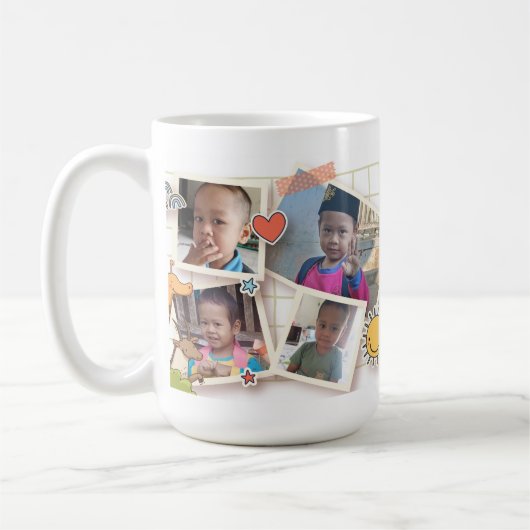 Photo Collase Mug コーヒーマグカップ (左)