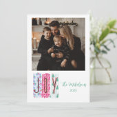 Photo Colorful Joy Christmas シーズンカード (スタンド正面)