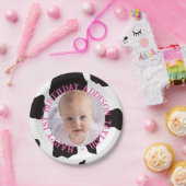 Photo Cow Print Birthday ペーパープレート (パーティー)