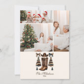 Photo Cowgirl Western Bow Christmas シーズンカード (正面)