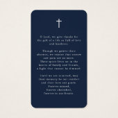 Photo Cross In Loving Memory Funeral Prayer Card (裏面)