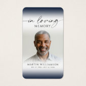 Photo Cross In Loving Memory Funeral Prayer Card (正面)