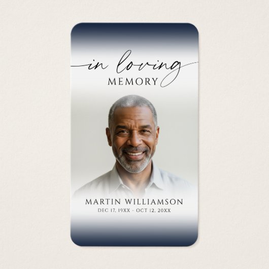 Photo Cross In Loving Memory Funeral Prayer Card (正面)