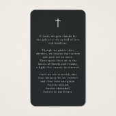 Photo Cross In Loving Memory Memorial Prayer Card (裏面)