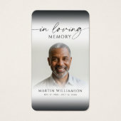 Photo Cross In Loving Memory Memorial Prayer Card (正面)