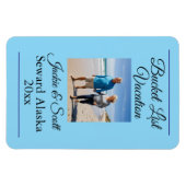 Photo Cruise Vacation Bucket List blue Personalize マグネット (横)