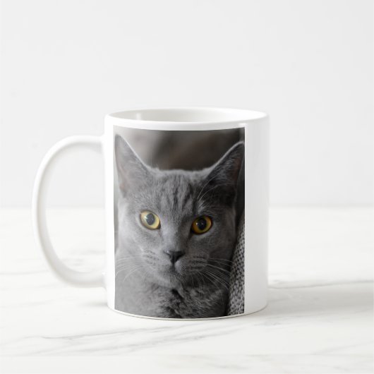 PHOTO CUSTOM COFFEE CAT PET MUG コーヒーマグカップ (左)
