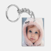 Photo Custom Mama Est Mother キーホルダー (正面左)