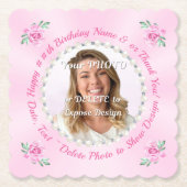 Photo, Customizable Cardboard Coasters, Chipboard ペーパーコースター (正面)