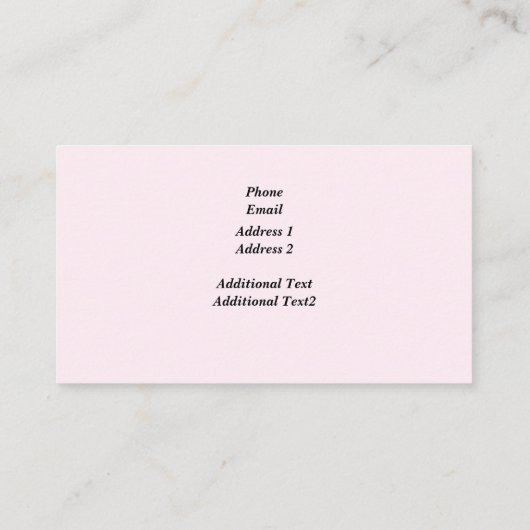 Photo Dance Studio名刺のパーソナライズ 名刺 (裏面)