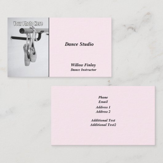 Photo Dance Studio名刺のパーソナライズ 名刺 (正面/裏面)