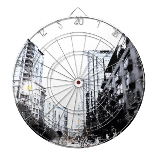 photo de ville la nuit ダーツボード (正面)