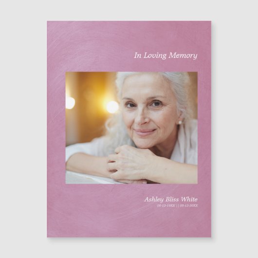 Photo Dear One Remember Mauve Faux Metallic Effect (正面)