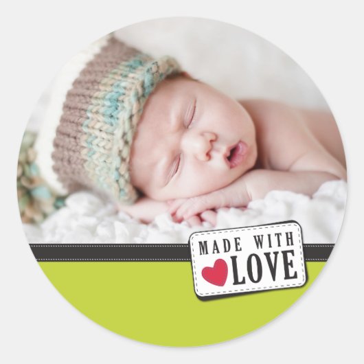 PHOTO DECEMICAL LABEL :: love 1で作られた ラウンドシール (正面)