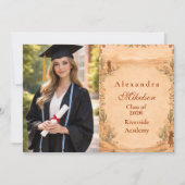 Photo Desert Wildflower Western Graduation 案内状 (正面)