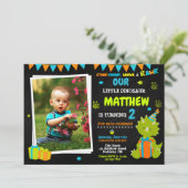 Photo Dinosaur birthday invitation - Dino party 招待状 (スタンド正面)