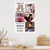 Photo Display Through The Years Graduation Party ポスター (キッチン)