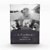 PHOTO Dog Memorial Gift – ペット損失記念コラージュ フォトブロック (正面)
