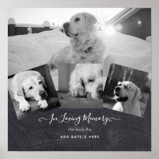 PHOTO Dog Memorial Gift – ペット損失記念コラージュ ポスター