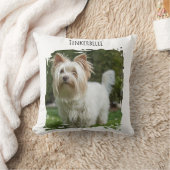 Photo Dog Pet with Name クッション (ブランケット)