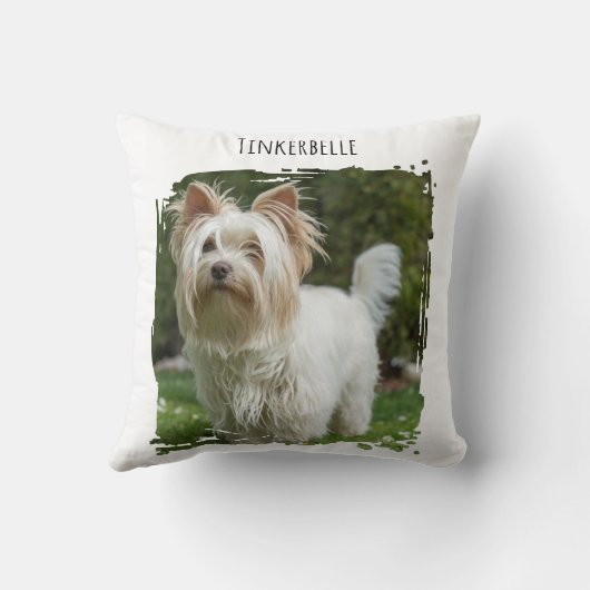 Photo Dog Pet with Name クッション (裏面)