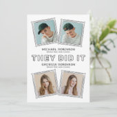 Photo Doodle Joint Graduation Invite Announcement 招待状 (スタンド正面)