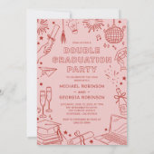 Photo Doodle Joint Graduation Invite Announcement 招待状 (裏面)