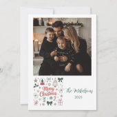 Photo Doodle Line Art Christmas シーズンカード (正面)