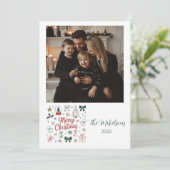 Photo Doodle Line Art Christmas シーズンカード (スタンド正面)