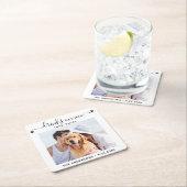 Photo Drinks On Meモダン DogバーPet結婚. スクエアペーパーコースター (インサイチュ)